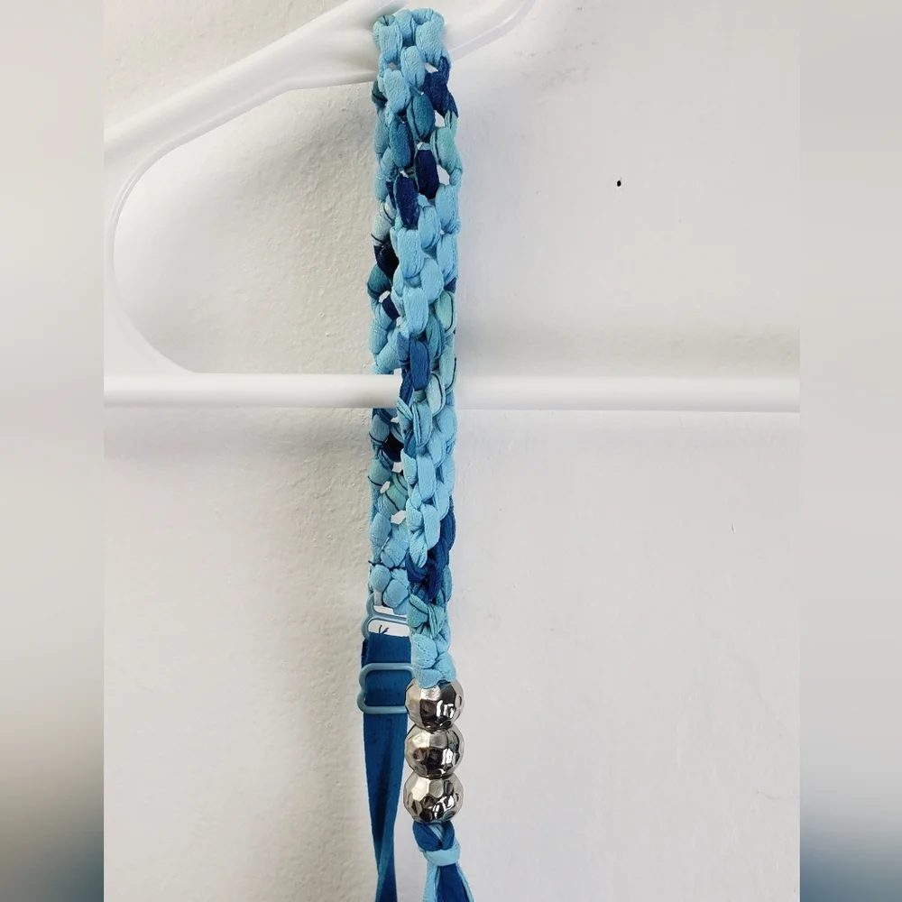 Coastal Resort Blue Floral Empire Waist High Low Dress Sz 6 Mermaid Ethereal - Picture 11 of 14